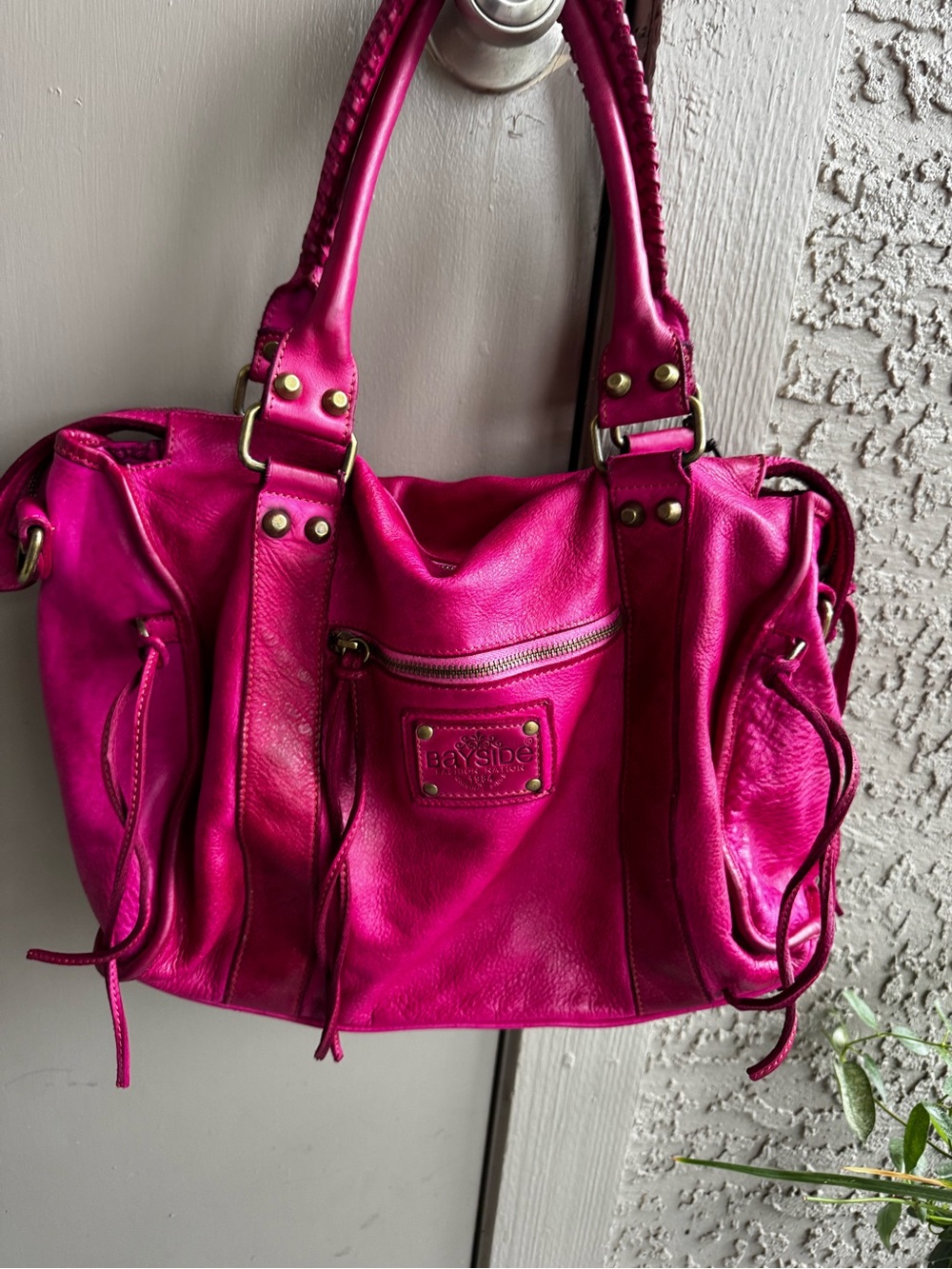 Lusher Italian Leather Bayside Convertible Handles & Crossbody Strap New w/Tags